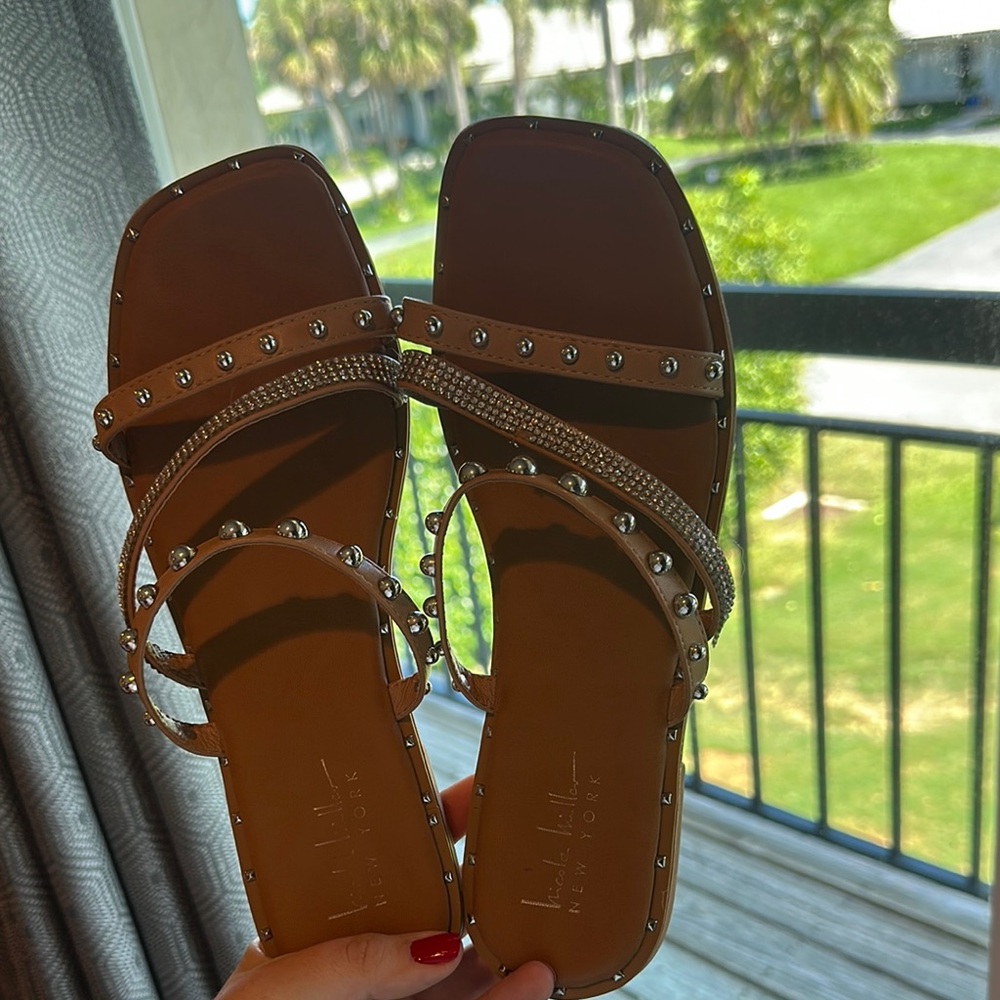 Studded Tan Sandals
